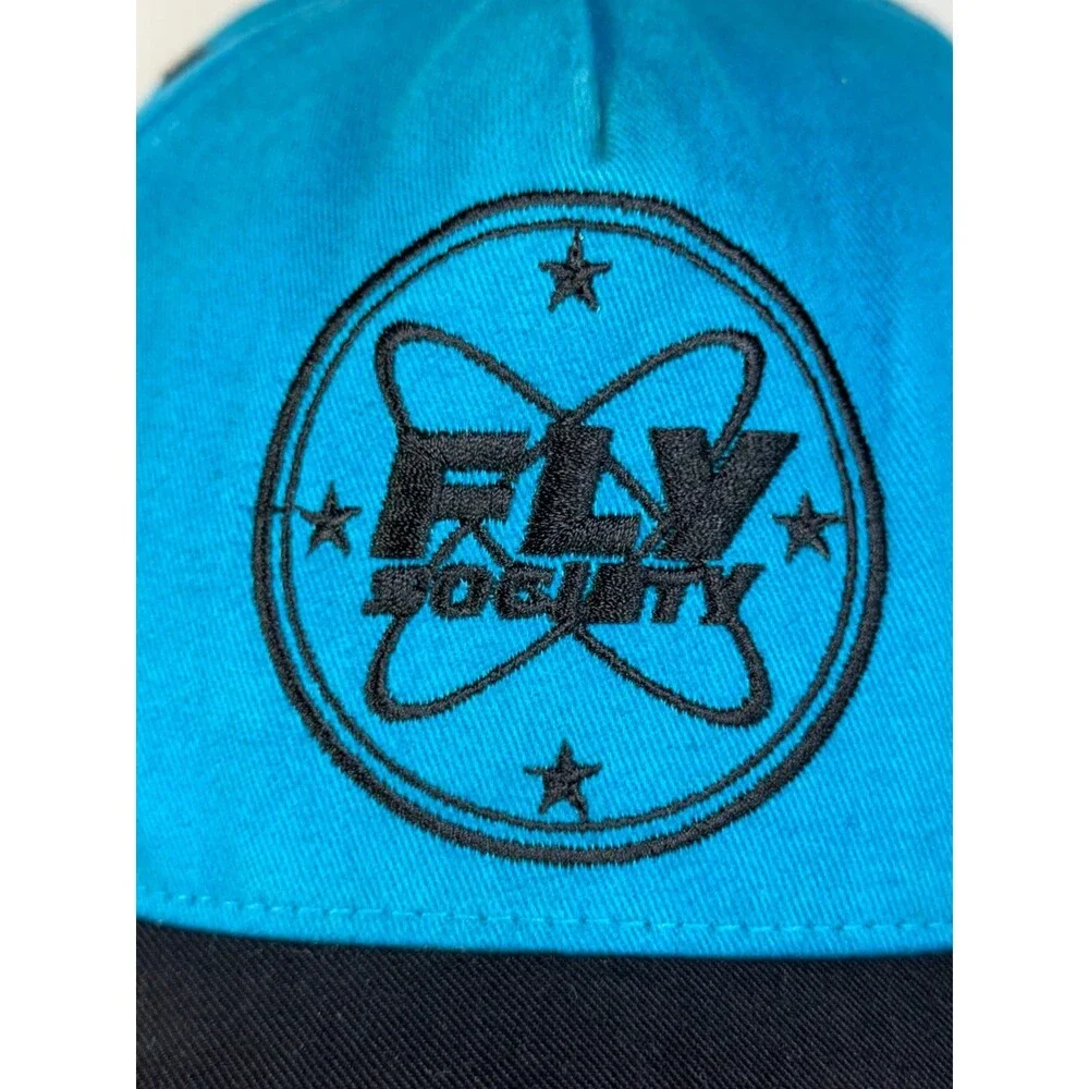 Vintage Fly Society Y2K Snapback‎ Hat Cap USA Blue Black